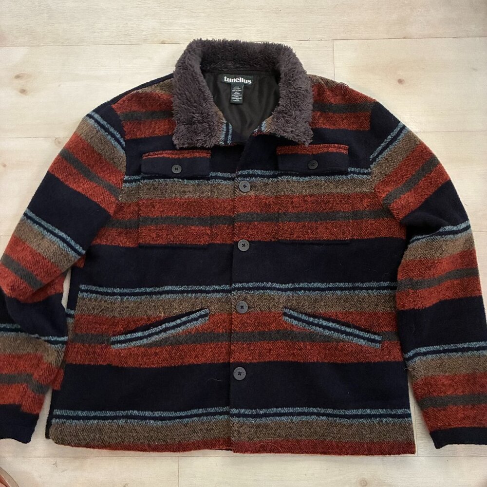 TUNELLUS Vintage Men's Wool Blend Surfer Jacket Size XXL